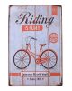 Vintage Dekor Fémtábla, dombornyomott 'Riding is Fun' felirat, retro hangulatú kialakítás, 20x30cm
