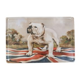   Vintage Dekor Fémtábla, dombornyomott Boxer, retro hangulatú kialakítás, 30x20cm