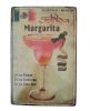 Vintage Dekor Fémtábla, dombornyomott 'Margarita' felirat, retro hangulatú kialakítás, 20x30cm, világos háttér