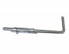 Kapu, ajtó retesz, tolózár, lakatolható, lakattal rögzíthető, 520mm, galvanizált köracél, ezüst szín