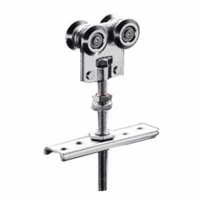   Függő ajtó görgőtest, 4db Ø25mm-es görgővel, felcsavarható, M8-as külső menettel