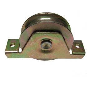   Tolókapu görgőtest, U-profilú süllyesztett görgős, Ø68mm, szimpla csapágyas, réz bevonat