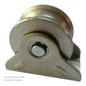   Tolókapu görgőtest, Ø58mm-es dupla csapágyas görgővel, ezüst színű