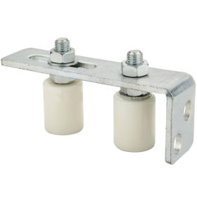   Állítható kapuvezető görgőtest, 2db Ø30mm-es görgővel, 150x60mm konzol méret, ezüst színű