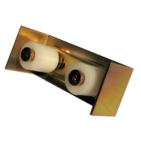   Állítható kapuvezető görgőtest, 2db Ø40mm-es görgővel, 165x64mm konzol méret, réz bevonat