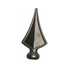   Gépi Megmunkálású Préselt Csúszdísz, Ø18-20mm köracél kerítésre, 110mm magas, fekete