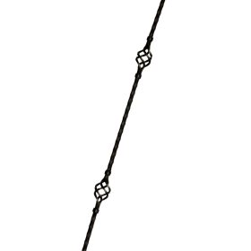   Díszes kovácsoltvas pálca, nagyméretű, 950mm magas korlátelem (12x12mm)