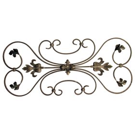   Kovácsoltvas Középdísz, barokk kerítés-/ablakrácsdísz, nagyméretű díszítőelem, 800x350mm