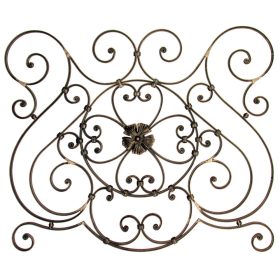   Kovácsoltvas Díszítőelem, barokk kerítés-/ablakrácsdísz, nagyméretű, 945x800mm