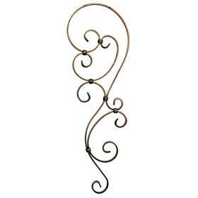   Kovácsoltvas Díszítőelem, barokk kerítés-/ablakrácsdísz, 760x250mm