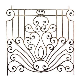   Kovácsoltvas Díszítőelem, barokk kerítés-/ablakrácsdísz, nagyméretű, 1000x970mm