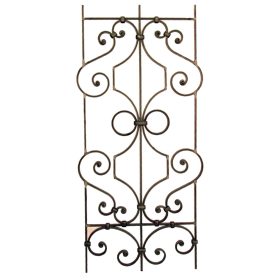   Kovácsoltvas Díszítőelem, barokk kerítés-/ablakrácsdísz, nagyméretű, 1000x470mm