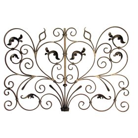   Kovácsoltvas Díszítőelem, klasszicista kerítés-/ablakrácsdísz, nagyméretű, 1200x800mm