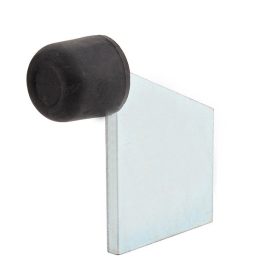   Oldalsó Gumis Ütköző, 95mm magas, talp nélkül, 8mm vastag horganyzott acél