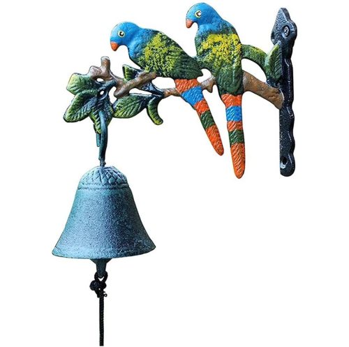 Öntöttvas Kolomp, Papagájos forma, retro hangulatú dizájn, színes kialakítás