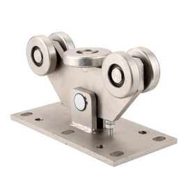   Úszókapu Görgősor Alaplappal, alaplapi rögzítés több helyen, 5db görgő (4xØ78mm 1xØ89mm átm.)