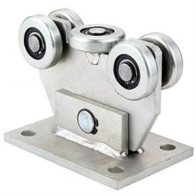   Úszókapu Görgősor Alaplappal, alaplapi rögzítés, 5db görgő, 60x60mm kapusínhez