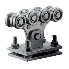   Úszókapu Görgősor Alaplappal, állítható alaplapi rögzítés, 8db görgő (Ø129mm átm.)