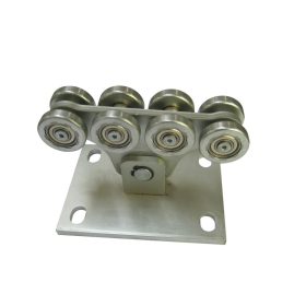   Úszókapu Görgősor Alaplappal, alaplapi rögzítés, 8db görgő (Ø48mm átm.)