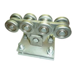   Úszókapu Görgősor Alaplappal, állítható alaplapi rögzítés, 8db görgő (Ø48mm átm.)